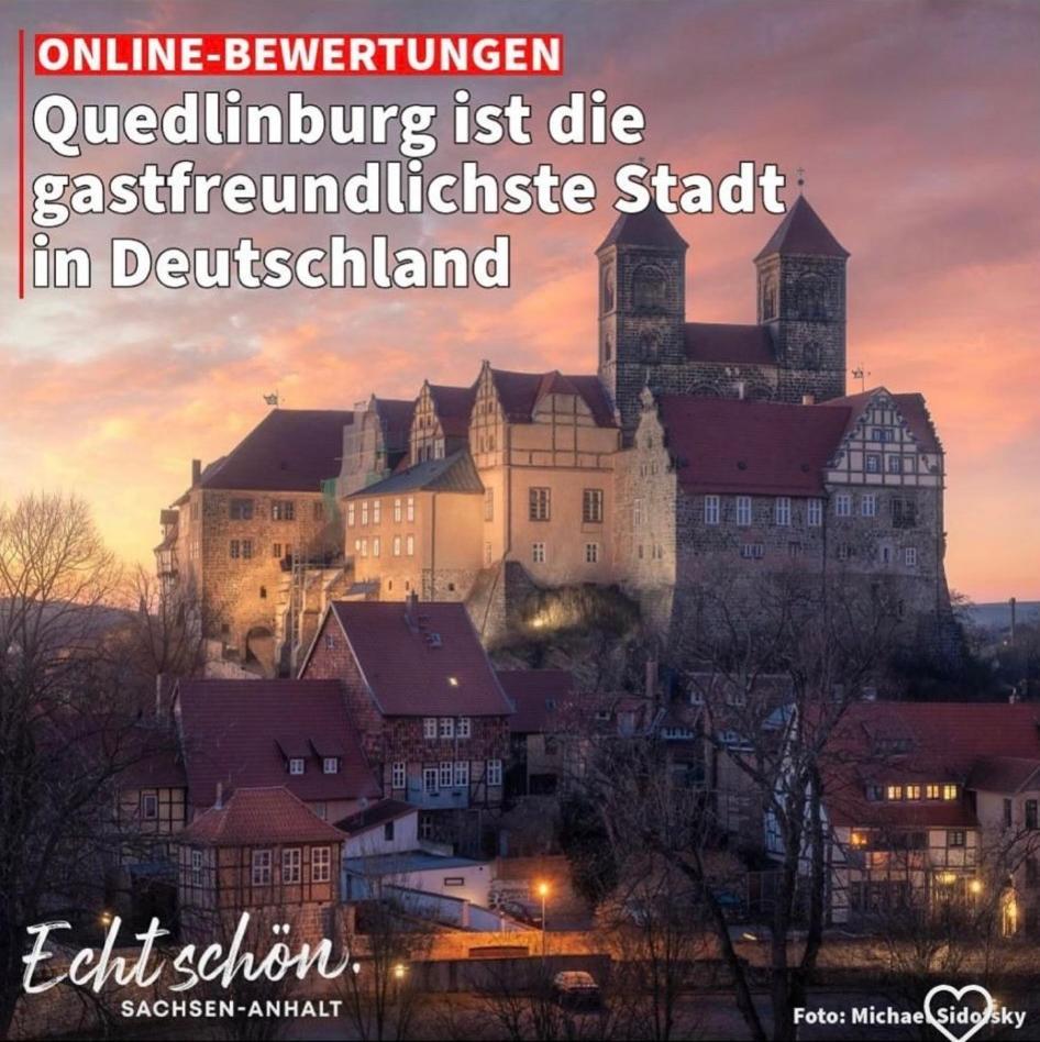 100 Qm Ferienwohnung Am Heiligen Brunnen Quedlinburg Exteriör bild